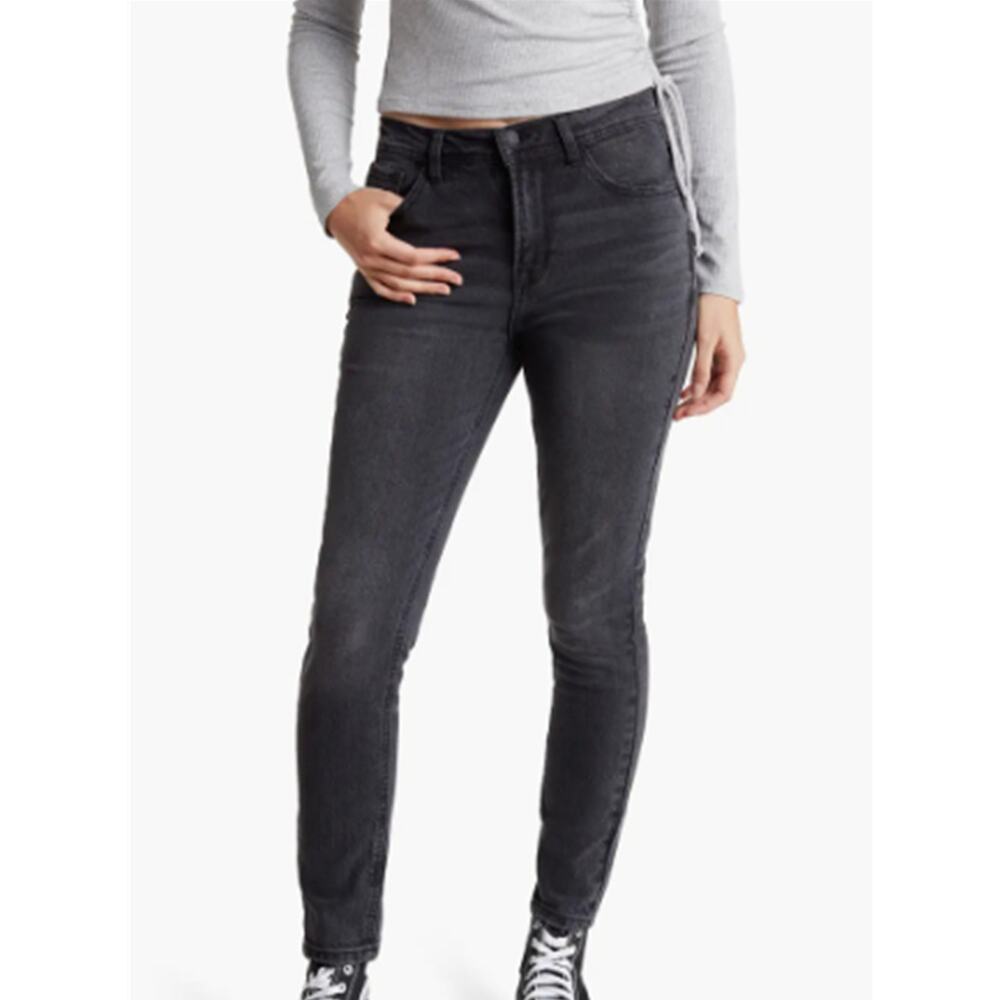 NEW NWT Kensie Skylar High Rise Skinny Jeans Charcoal Stretch Casual Womens 26